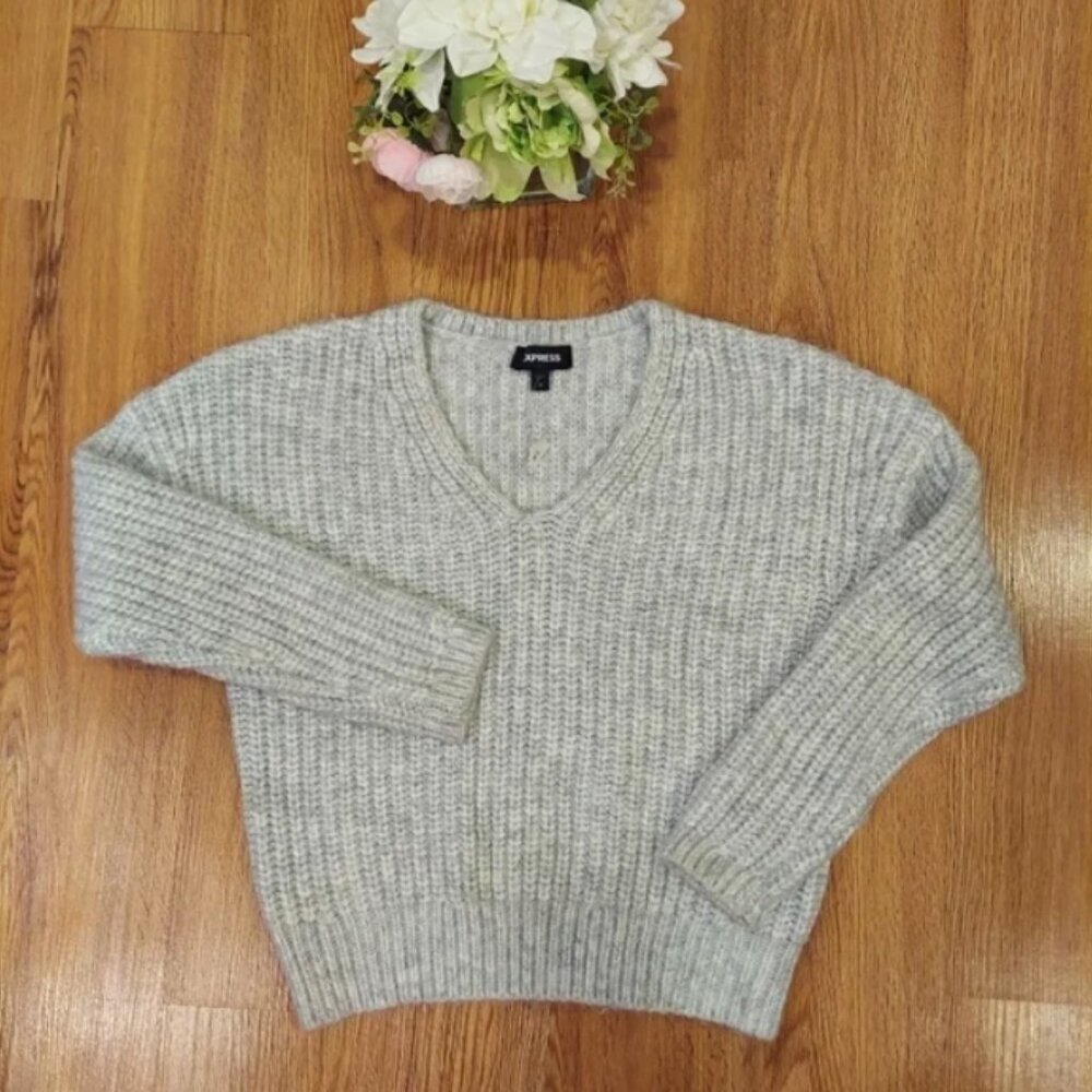 Express gray womans sweater, size XS soft, warm,comfy Gift Christmas Birthday